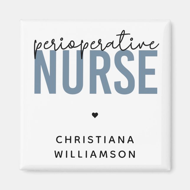 Custom Perioperative Nurse RN OR Nurse Gifts Magnet (Front)
