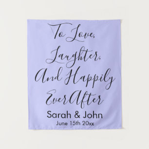 Custom Periwinkle Purple Wedding Rustic Reception Tapestry