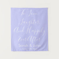 Custom Periwinkle Purple Wedding Rustic Reception