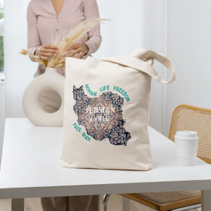 Custom Persian Bulk Gifts for Coworkers Free Iran Tote Bag