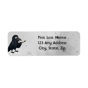 Custom Personal Artist Cartoon Fun Crow Painting