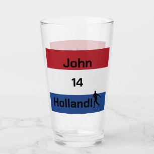 Custom Personal Name Oranje Fan   Glass