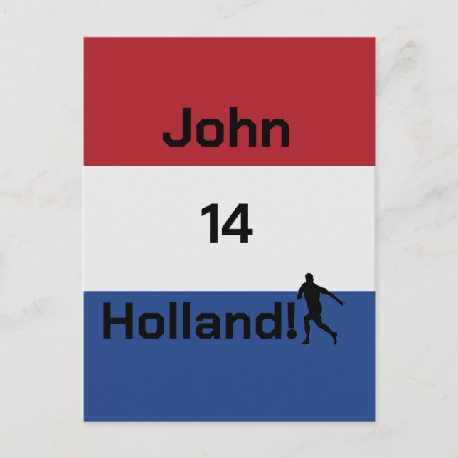 Custom Personal Name Oranje Fan Postcard (Front)
