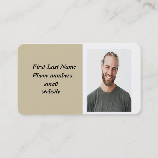 Custom Personal Photo Wolf Totem  Business Card (Front)