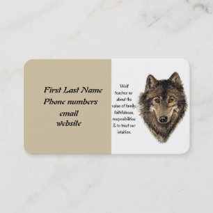 Custom Personal Wolf Totem Business Card