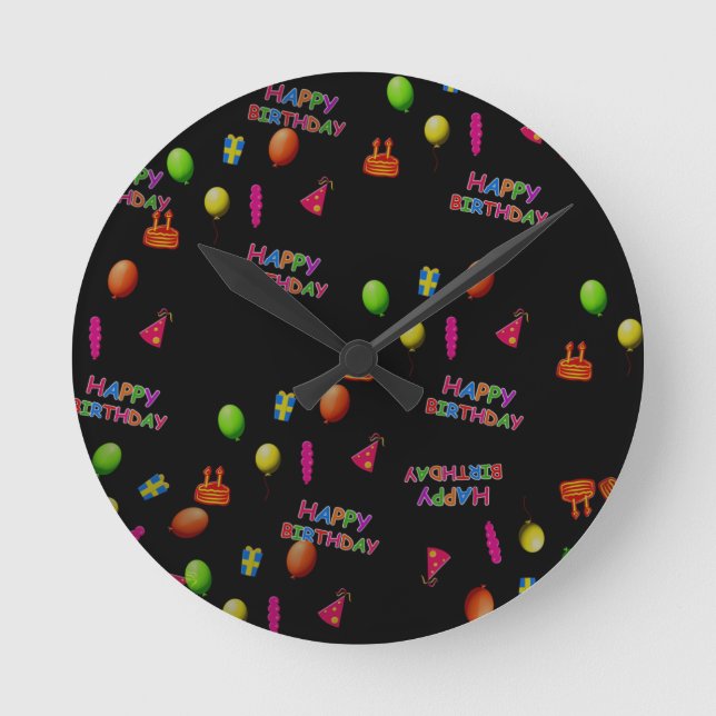 custom personalise Business Service Desk office Round Clock (Front)