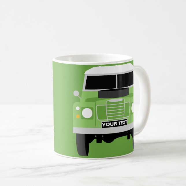 Custom Personalise Classic Land Rover Series 3 mug (Front Right)