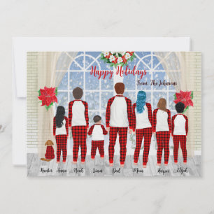 Custom Personalise Family Portrait Christmas Card