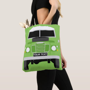 CUSTOM PERSONALISE GREEN LAND ROVER SERIES 3 TOTE BAG