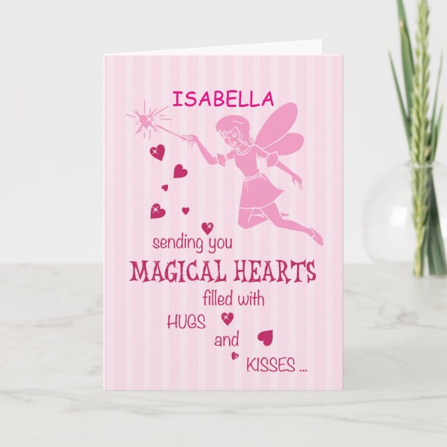 Custom Personalise Name Birthday Girl Magical Fair Card (Front)