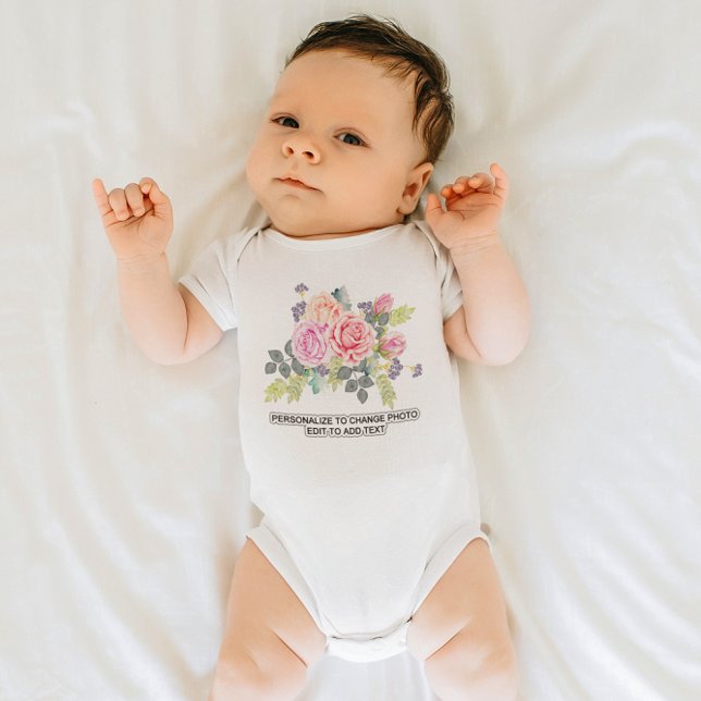 Custom Personalise Photo Artwork Add Text Slogan Baby Bodysuit (Custom Personalize Photo Artwork Add Text Slogan Baby Bodysuit)