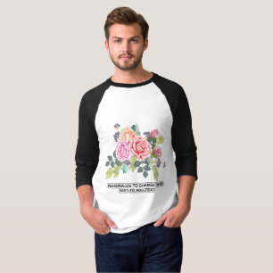 Custom Personalise Photo Artwork Quote 3/4 Sleeve T-Shirt