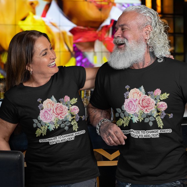 Custom Personalise Photo Artwork Quote Dark Unisex T-Shirt (Custom Personalize Photo Artwork Quote Dark Unisex T-Shirt)