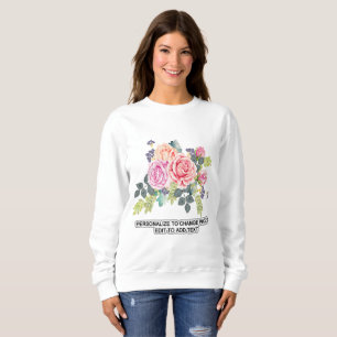 Custom Personalise Photo Artwork Quote Women's Sweatshirt