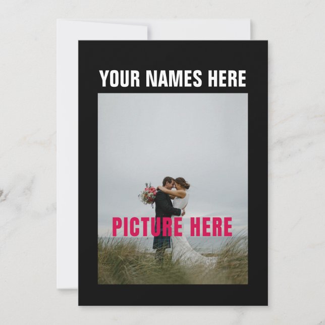 Custom Personalise Photo Image Invitation (Front)