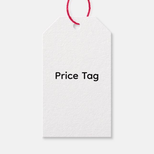 Custom Personalise Text Price Tag (Front)