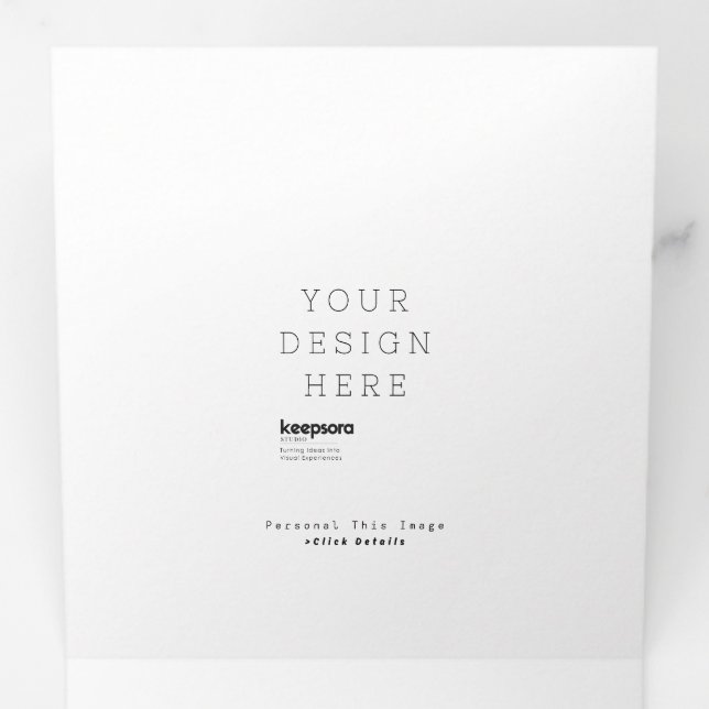 Custom Personalise Trifold Letter Fold Invitation (Inside First)