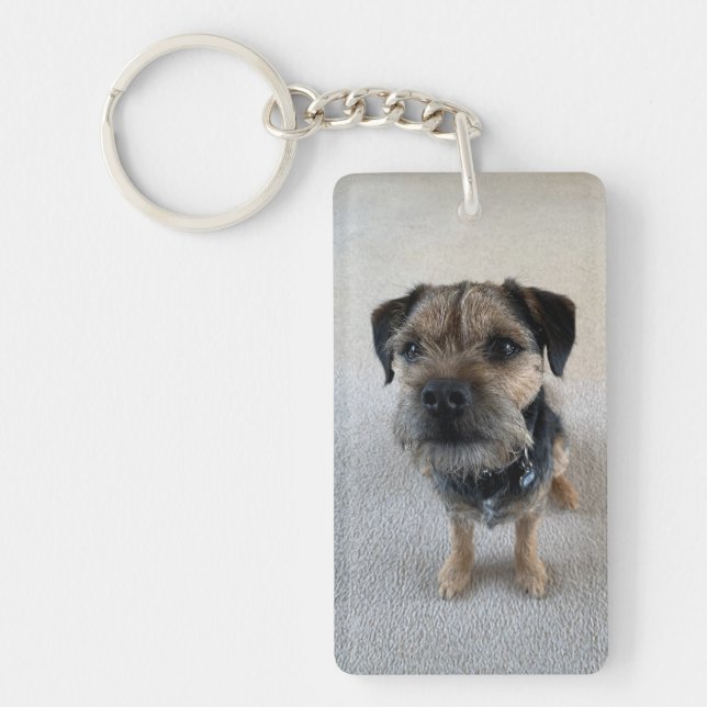 Custom Personalise Two Photo Double Sided Key Ring (Front)