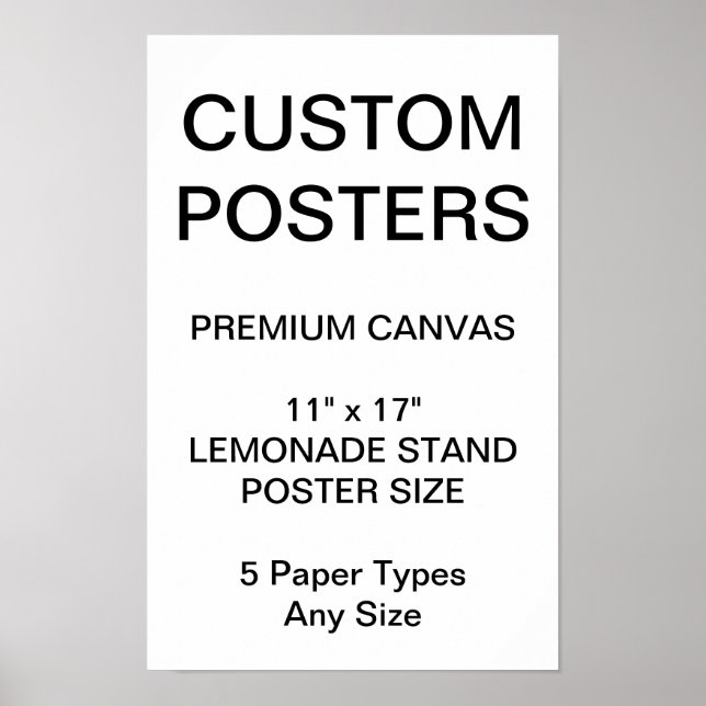 Custom Personalised 11" x 17" Canvas Poster Blank (Front)