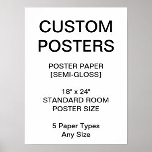 Custom Personalised 18"x24" Semi-Gloss Poster