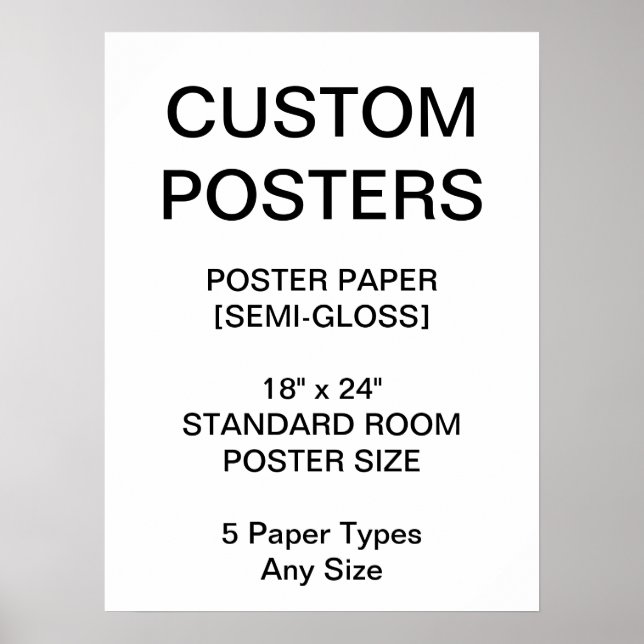 Custom Personalised 18"x24" Semi-Gloss Poster (Front)