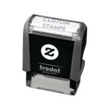 Custom Personalised 1.4" x 0.4" Self-inking Stamp