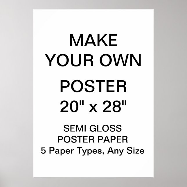 Custom Personalised 20" x 28" Semi Gloss Poster (Front)