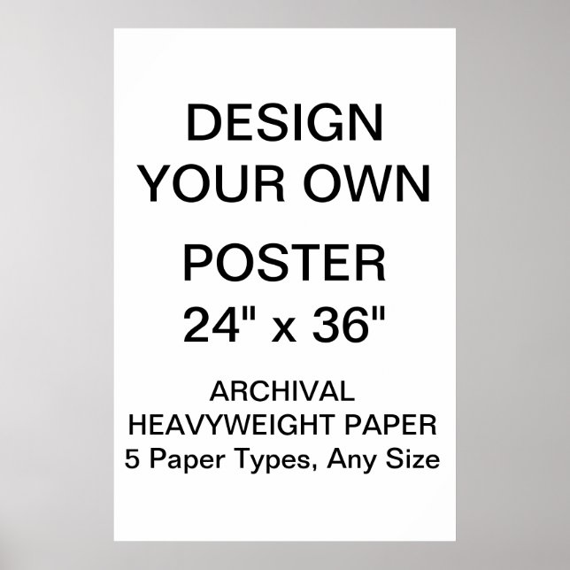 Custom Personalised 24"x36" Archival Paper Poster (Front)