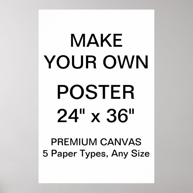 Custom Personalised 24"x36" Premium Canvas Poster (Front)