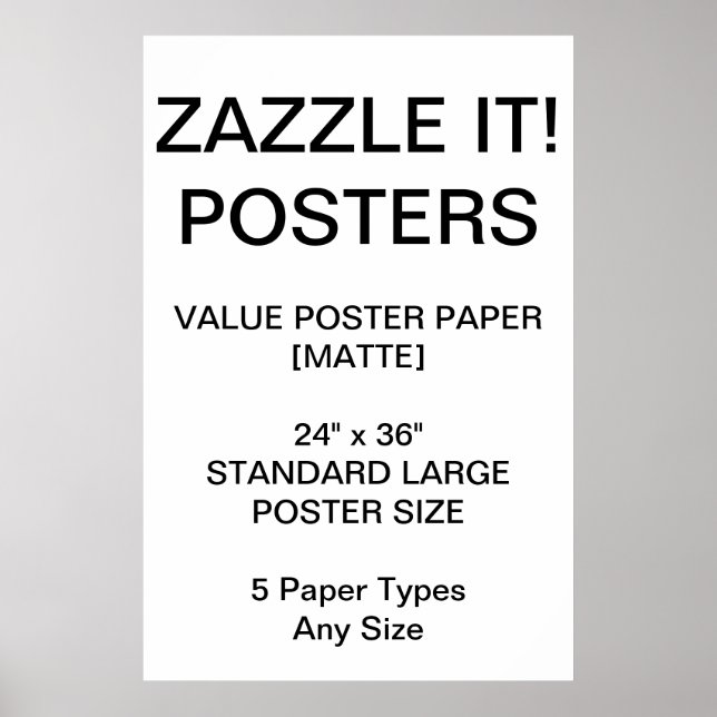 Custom Personalised 24"x36" Value Matte Poster (Front)
