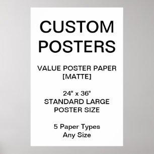 Custom Personalised 24"x36" Value Matte Poster
