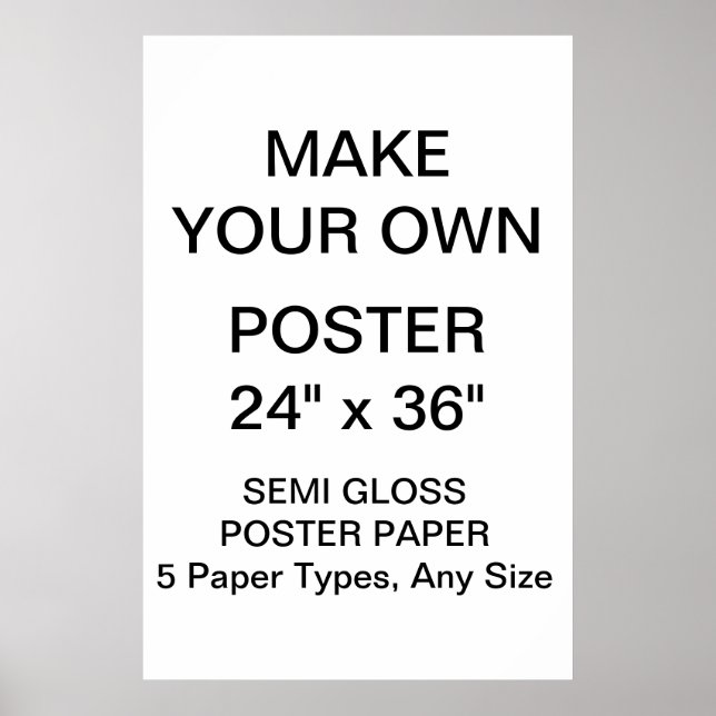 Custom Personalised 24" x 36" Semi Gloss Poster (Front)