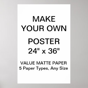 Custom Personalised 24" x 36" Value Matte Poster