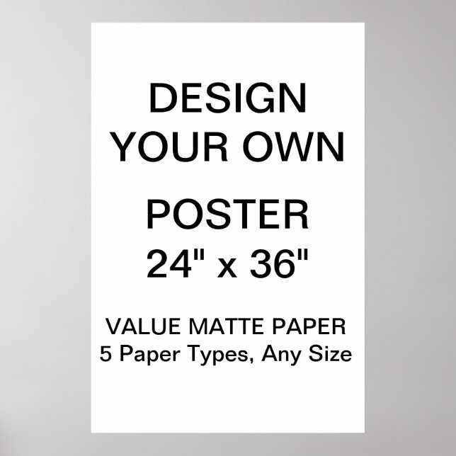 Custom Personalised 24" x 36" Value Matte Poster (Front)
