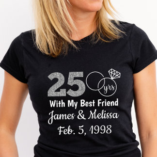 Custom & Personalised 25th Anniversary T-shirt