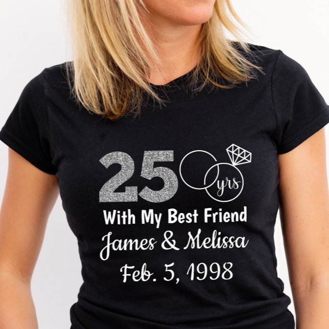 Custom & Personalised 25th Anniversary T-shirt (Creator Uploaded)