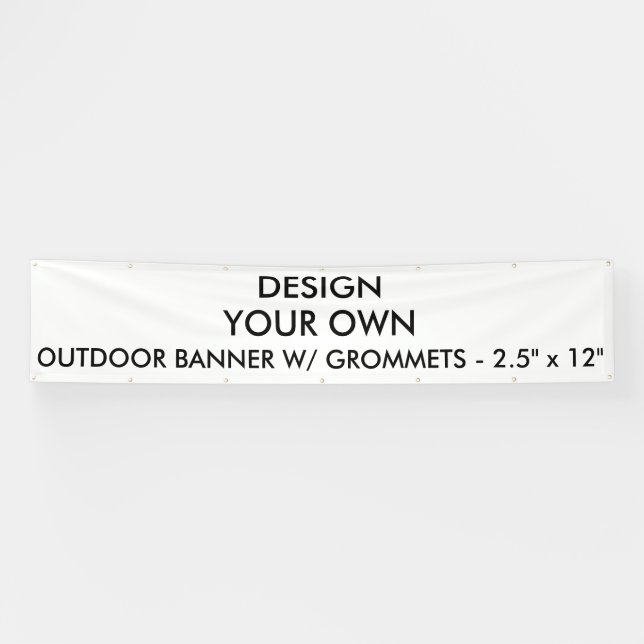 Custom Personalised 2.5' x 12" Outdoor Banner (Horizontal)