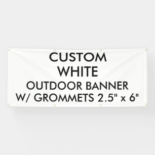 Custom Personalised 2.5' x 6" Outdoor Banner