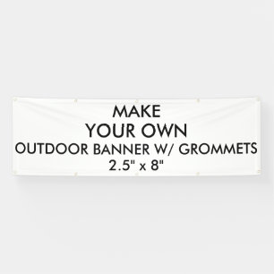 Custom Personalised 2.5' x 8" Outdoor Banner