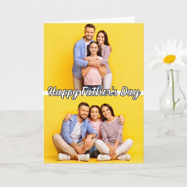 Custom Personalised 2-photos Template Father's Day (Small Plant)