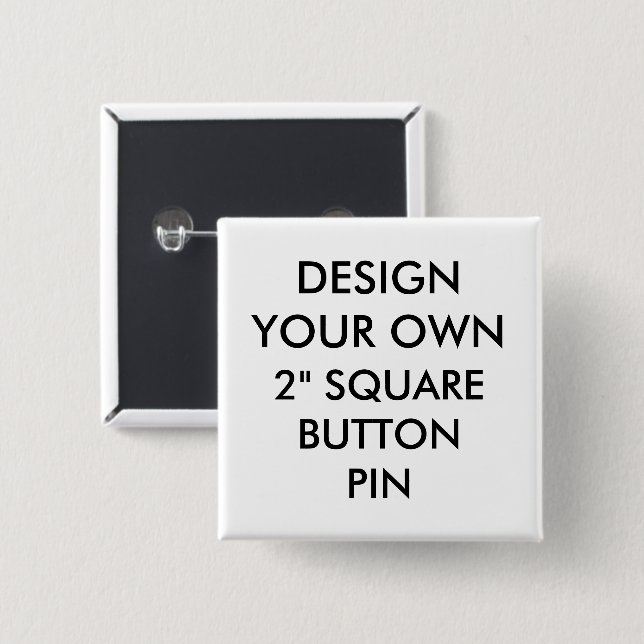 Custom Personalised 2" Square Button Pin Badge (Front & Back)