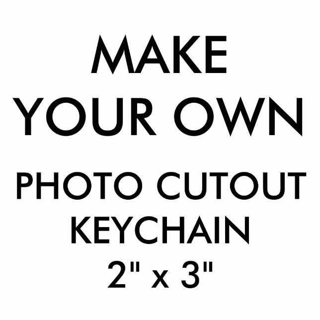 Custom Personalised 2" x 3" Photo Cutout Keychain (Front)