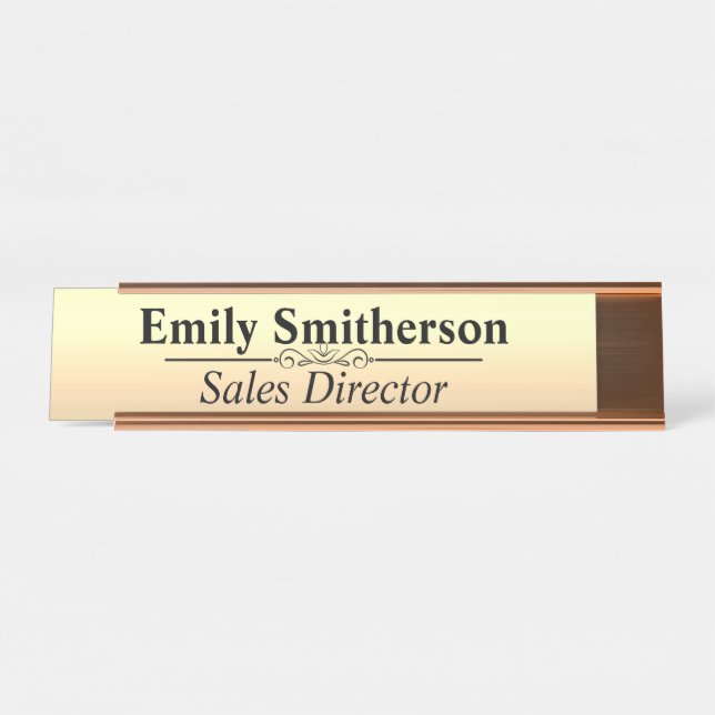 Custom Personalised 2 x 8 Desk Nameplate (Front)
