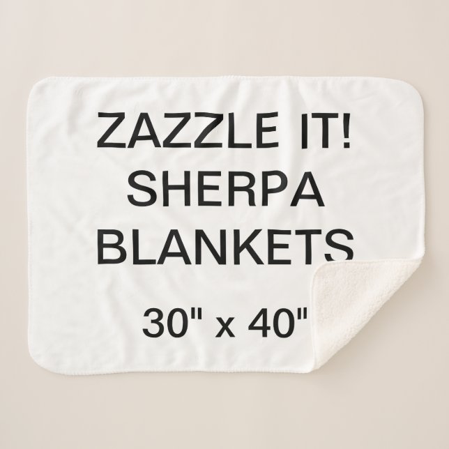 Custom Personalised 30" x 40" Sherpa Blanket Blank (Front (Horizontal))