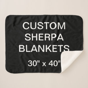Custom Personalised 30" x 40" Sherpa Blanket Blank