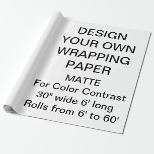 Custom Personalised 30" x 6' Matte Wrapping Paper