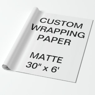 Custom Personalised 30" x 6' Matte Wrapping Paper