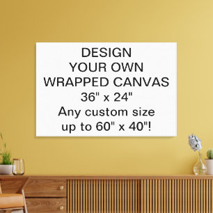 Custom Personalised 36" x 24" Wrapped Canvas