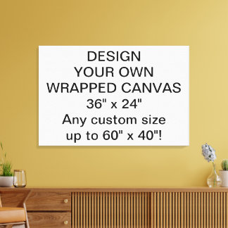 Custom Personalised 36" x 24" Wrapped Canvas