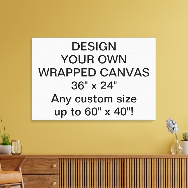 Custom Personalised 36" x 24" Wrapped Canvas (Insitu(LivingRoom))